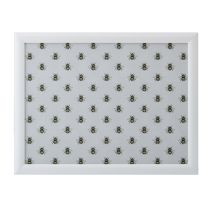 Creative Tops Bee Print Tray With Cushion, Bean Bag Cushion, Laptop Desk, Laptop Tray, 44 Cm X 34 Cm X 6 Cm
