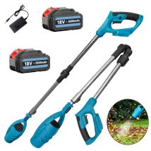 Cordless Extension Pole Snow Blowers Leaf Blower,foldable Extension Pole 116cm,2x Battery 5.5a+charger,for Sidewalk, Patio, Deck ,roof,car,compatible 