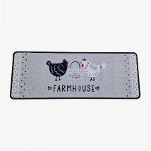 Tappeto decorativo Farmhouse 45 x 120 cm – 100% poliammide – Base antiscivolo TPE – Classificato Cfl-s1