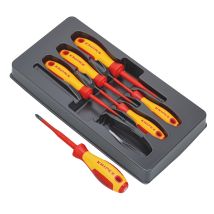 Draper Vde Insulated Phillips And Pozidriv Screwdriver Set (model 28015) – Professional Grade, Safety-approved Electrical Screwdrivers