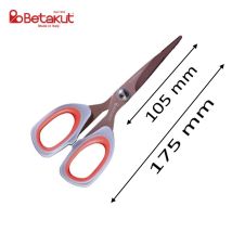 Forbice Betakut Titanium 175 mm – Lame in acciaio inox rivestita in titanio – Manici ergonomici con interno in gomma