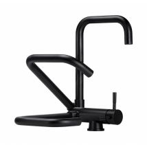 Mezclador De Cocina Con Caño Abatible En Negro Mate Pollini Low Mxkwav003no Negro Mate
