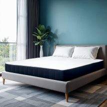 Tanhk - Matelas En Mousse À Mémoire, 140x190, 22cm, Souple À Mi-ferme, Épaisseur Renforcée, Housse 100% Coton, Fabriqué En Italie