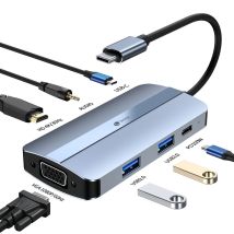 Leotec Docking Station 7en1 1usb-c Pd100 1usb3.0 1usb-c 1usb2.0 1hdmi