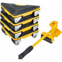 Phasat - Plateau Roulant-patins Glisseurs Deplace Meuble A Roulette, Kit De Deplace Meuble Lourd, Patins Rotatifs À 360 Degrés, Lot De 5 Patins De 