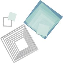 Sizzix Framelits Fustelle, Piazze, Set 8 Pezzi
