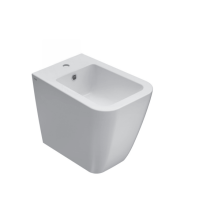 Bidé De Suelo 52x36 Cm En Cerámica Blanca Mate Ceramica Globo Stone