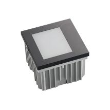 Arcchio - Led-wandeinbaulampe Zamo, Abdeckung Glas, Schwarz - Schwarz