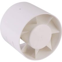 Wallair 20100258 Wandventilator Tubulär Weiß 10 Cm