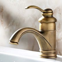 Rubinetto Per Bagno Retrò Antico, Miscelatore Per Lavabo Europeo, Per Acqua Calda E Fredda, Finitura Bronzo, Brocche Vintage, Disegno A Spruzzo, 