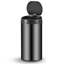 Poubelle Automatique Juskys Avec Capteur 40l - Poubelle Électrique, Capteur De Mouvement, Couvercle Automatique, Étanche, Anneau De Serrage, Cuisine -
