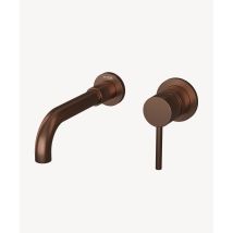 Miscelatore Monocomando Per Lavabo A Parete Oro Rosa Spazzolato - Corbeau