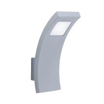 Leds C4 Sharpe Aplique De Pared Exterior Resistente Al Agua Ip44. Foco Led De Exterior En Aluminio Gris Para Jardín. Porche. Patio. Aplique De Luz Led
