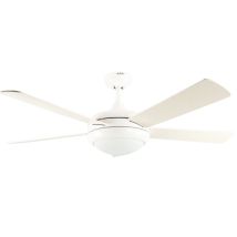 Ventilateur de plafond Ursa – Blanc & Pin – 132 cm – 3 vitesses – Télécommande incluse – AIRERYDER