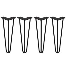 4 X 35.5cm Hairpin Leg Tischbeine Haarnadelbeine Stuhlbein Möbelfüße Kufen Stahl