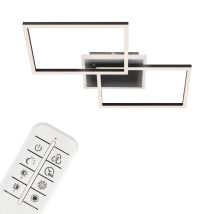 Briloner - Lampada Da Soffitto A Led Cct Dimmerabile Telecomando Timer 40w Nero Metallo
