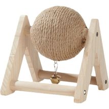 Jouets Pour Animaux, Lapin Sisal Griffe Balle Lapin Grattoir Avec Boule Canapé Protecteur Support En Bois Portable Avec Cloche Lapin Scratch Jouet 