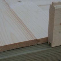 Pgh - Holzfußboden 28 Mm Imprägniert 3 M² Mit 28 Mm Mm Wandstärke, Mit Montagematerial