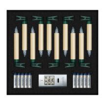 Krinner 74422 Lumix Elfenbein Superlight, Kabellose Power Led Christbaumkerzen 10er Basis-set