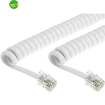 Metronic – Cavo telefonico spiralato estensibile bianco – 8431896125423 – 4p/4c