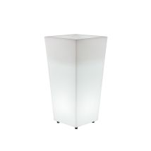 Melisa 40 Quadratischer, Hoher Blumenkasten Mit Licht Für Sehr Widerstandsfähige Pflanzen Und Blumen. Kaltweißes Licht Mit Kabel. Hergestellt Aus 
