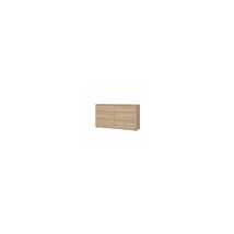 Kit Cassettiera Doppia 6 Cass 153,4x40x83,7cm Rovere