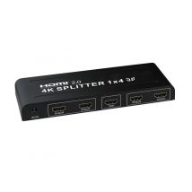 Splitter 1x4 Mit Soporte A 4k, 3d Und Hdmi 2.0 Yatek Yk-0104-2.0