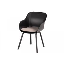 Hartman - Le Soleil Element Dining Stuhl Schwarz Inkl. Seaqual Sitzkissen Taupe