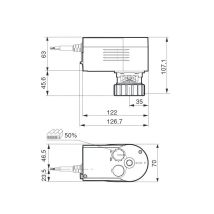 Sauter – 3-Wege-Motor – 230 V – Gelb