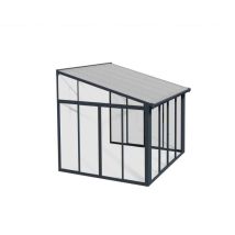 Palram - Lean To Greenhouse Sanremo Veranda Clear 3 X 3.05 - Polycarbonate/acrylic - L314 X W300 X H310 Cm - Grey