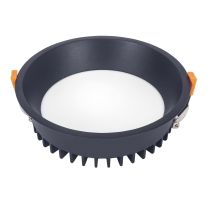 Forlight - Jet Downlight Redondo Con Luz Blanco Cálido 3000k En Color Negro Ø 160mm