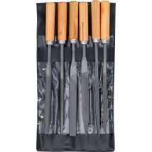 BGS Do It Yourself – Schlüsselfeilen-Satz 6-tlg. – 100 mm – Holzgriff – praktische Aufbewahrungstasche