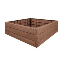 Fixkraft Beetumrandung Braun Quadrat, Hochbeet, Beeteinfassung, Beetbegrenzung