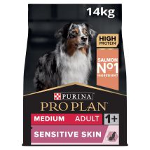 Purina – Pro Plan Dog Medium Adult Sensitive Skin Dry Food 14kg – Salmon, 29% Protein, 18% Fat
