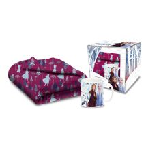 Set Regalo Tazza in Ceramica e Plaid in Poliestere Frozen – Comfort e Calore per Inverno – D00276