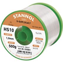 Stannol - Hs10 2510 Lötzinn, Bleifrei Spule Sn99,3cu0,7 Rom1 500 G 1 Mm