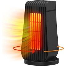 1200w Portable Fan Heater, 3-second Rapid Heating, Ptc Mini Heater, 3 Heating Modes, Adjustable Fan, Overheat Protection, Electric Heater (black)