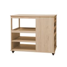 SWEEEK – Küchenwagen mit 10 Flaschenablagen, 5 Regalen und Schublade – 100 x 60 x 89 cm – 44,8 kg – Eleganz und Funktionalität