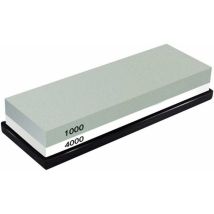 Pierre À Aiguiser Waterstone Rubber Stone Holder Inclus Whetstone Pierre À Aiguiser Grit - Couteau Taille-pierre, Vert Clair Blanc, L