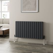 Duratherm - Anthracite Designer Radiator Vertical Horizontal Flat Panel 600 X 1064mm Double Panel