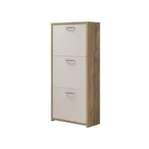 Scarpiera 3 Ante Bellahome Legno E Bianco 50x25x113 Cm