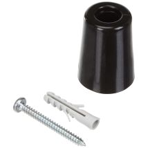 Brinox Ferma Porta Grande Con Vite, Ver Portascopino, Nero, 5 X 3.7 X 3.7 Cm