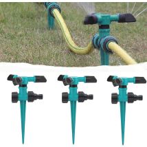 Qersta - 3pcs 360° Automatic Lawn Sprinkler, Three-arm Rotating Sprinkler, Automatic Lawn Sprinkler Irrigation System, Can Be Used For Garden And 