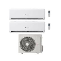 Hermann Saunier Duval Climatizzatore Dual Split Vivair Lite 12+12 Btu Con Sdh1-050mna2o Inverter R-32 Wifi Classe A