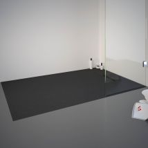 Schulte - Duschwanne, Dwm-tec, Mit Steinstruktur, Farbe: Anthrazit, Größe: 90 X 140 Cm