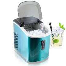 Mulano Eiswürfelmaschine Edelstahl Eiswürfelbereiter Eiswürfel Ice Maker Eis Maschine Icemaker (blau)