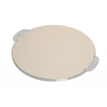 Piedra para pizza M – Superficie porosa – Marco de acero inoxidable – Asas ergonómicas