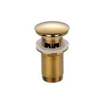 Bonde De Lavabo Universelle Avec Trop-plein Pour Lavabo Et Évier – Valve Pop-up Dorée