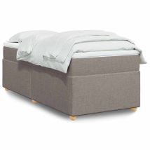 Boxspringbett Mit Matratze Taupe 90x200 Cm Stoff