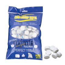 Sollbry – Serviettes compressées magiques en coton – 100 pcs – Idéal pour voyage, nettoyage, usage unique